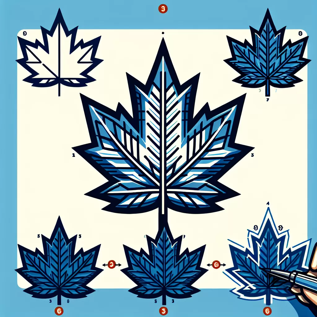 how to draw toronto maple leafs logo