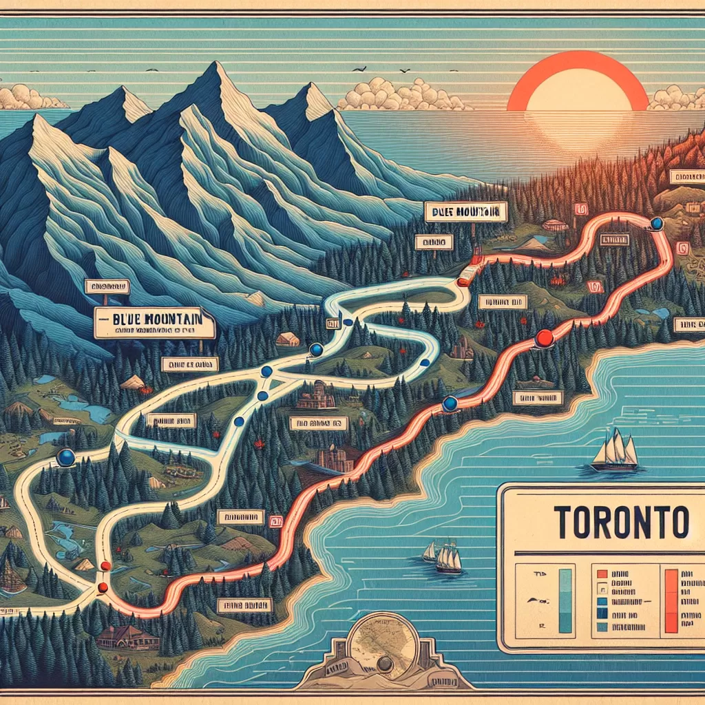 how to reach blue mountain from toronto