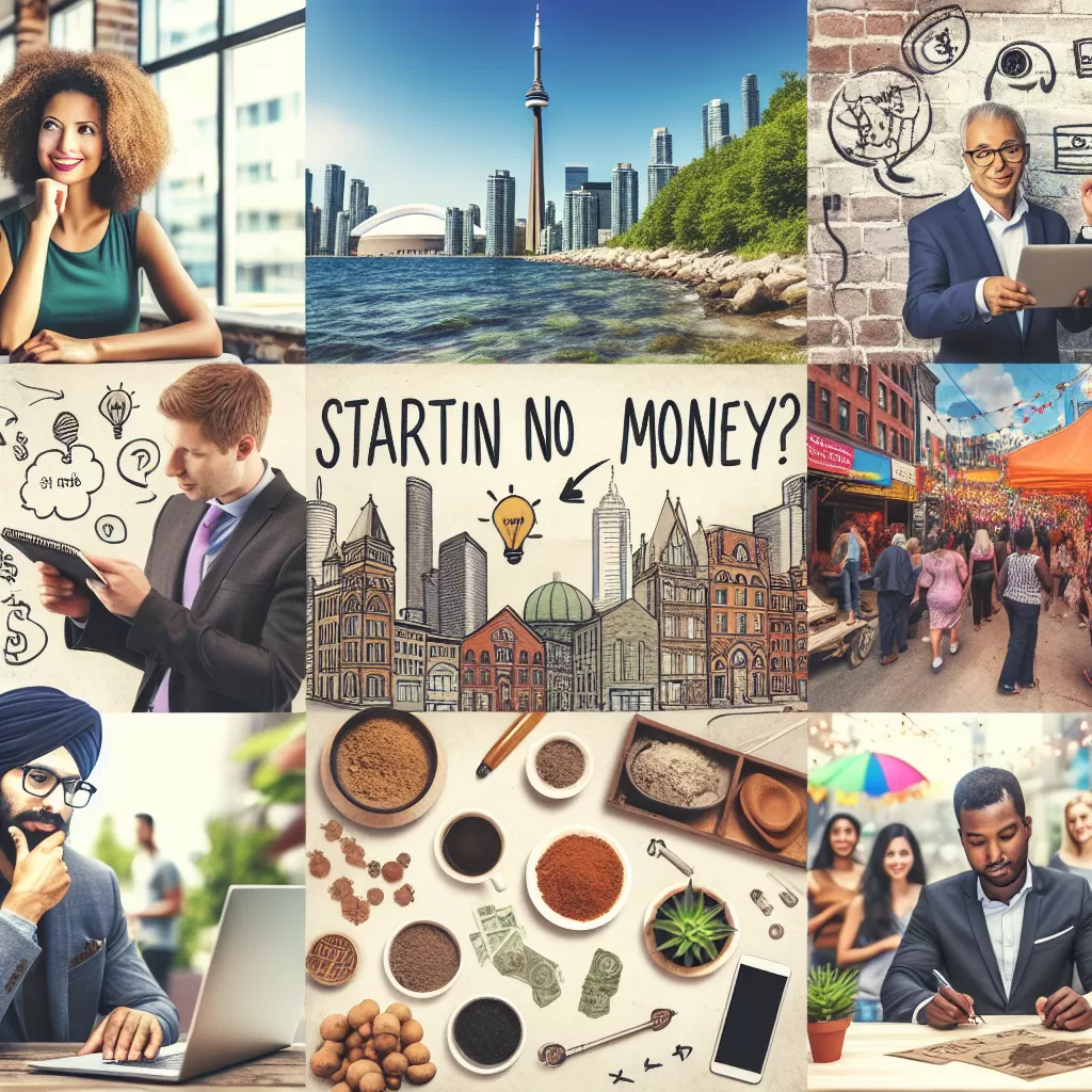 how to start a business in toronto with no money