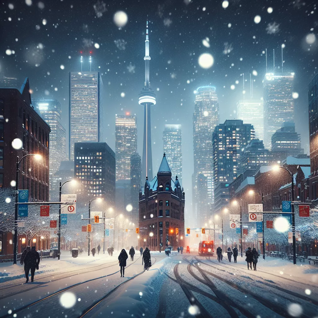 when is the first snow in toronto