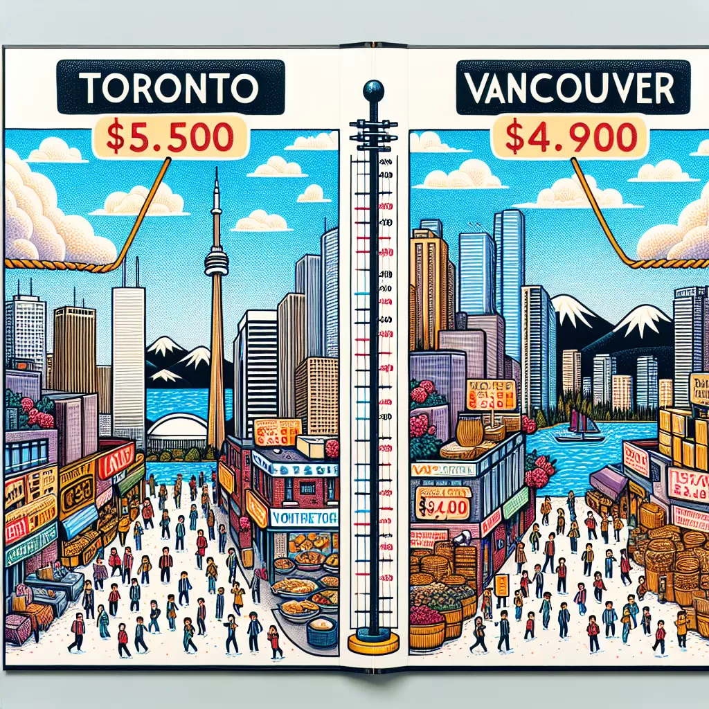 which city is more expensive toronto or vancouver