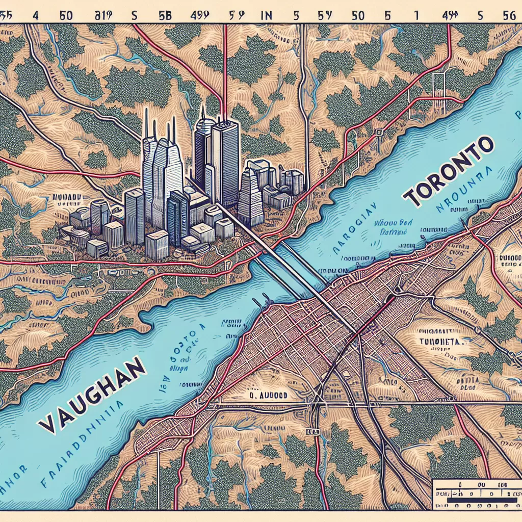 how far is vaughan from toronto